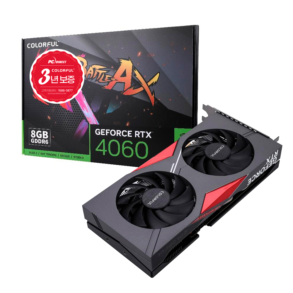 COLORFUL ������ RTX 4060 �丶ȣũ DUO V3 D6 8GB �Ǿ���Ʈ