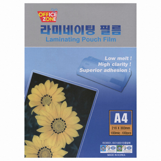 오피스존 라미네이팅 코팅필름 A4 (100매)