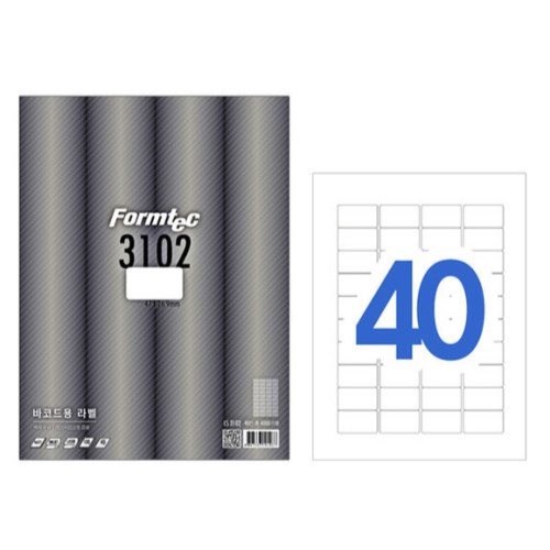 폼텍 바코드용 라벨 3102 (100매)_이미지
