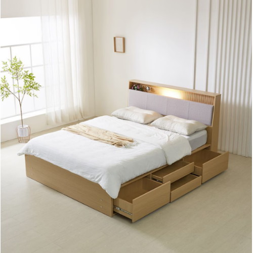 파로마 아벨라 호텔식 LED 멀티수납 침대 Q/K