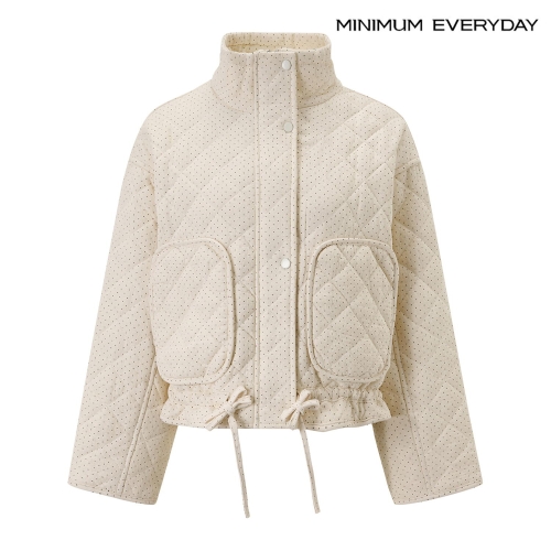 미니멈 에브리데이 도트 다이아 퀼팅 스트링 패딩 점퍼 EB4JJ014D