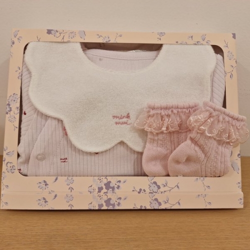 밍크뮤 백일아기옷 유아조카예쁜슈트클링아일렛바디슈트SET36370-040_이미지