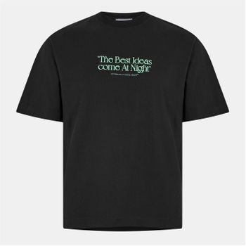 남성 배색 티셔츠 Mens Best Ideas Contrasting Quote T-Shirt 594029 Black/Green ..