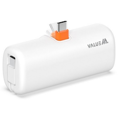 디엠케이코리아 밸류엠 PD 20W 도킹형 보조배터리 D4 5000mAh (C타입+C타입, 2개)