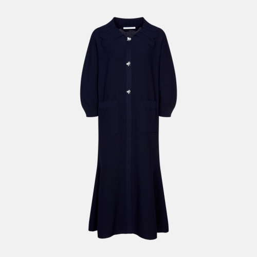 기비 리본 라인스톤 니트 원피스 GY24M4FRD32