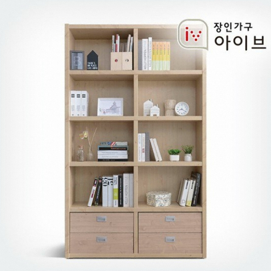 장인가구 마카롱 5단 10칸 서랍형 책장 1200_이미지