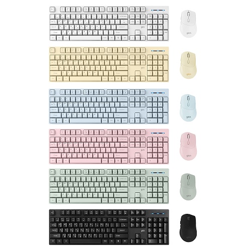 지클릭커 오피스프로 WMK630 스탠다드M 무선 키보드 마우스 세트 (블랙)_이미지