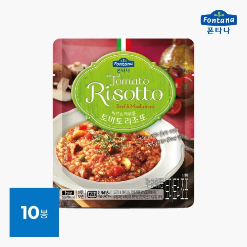 샘표식품 폰타나 비프 앤 머쉬룸 토마토 리조또 250g (10개)