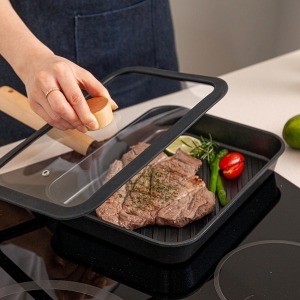 에디션 IH 사각팬 + 유리뚜껑 그릴팬 생선구이팬