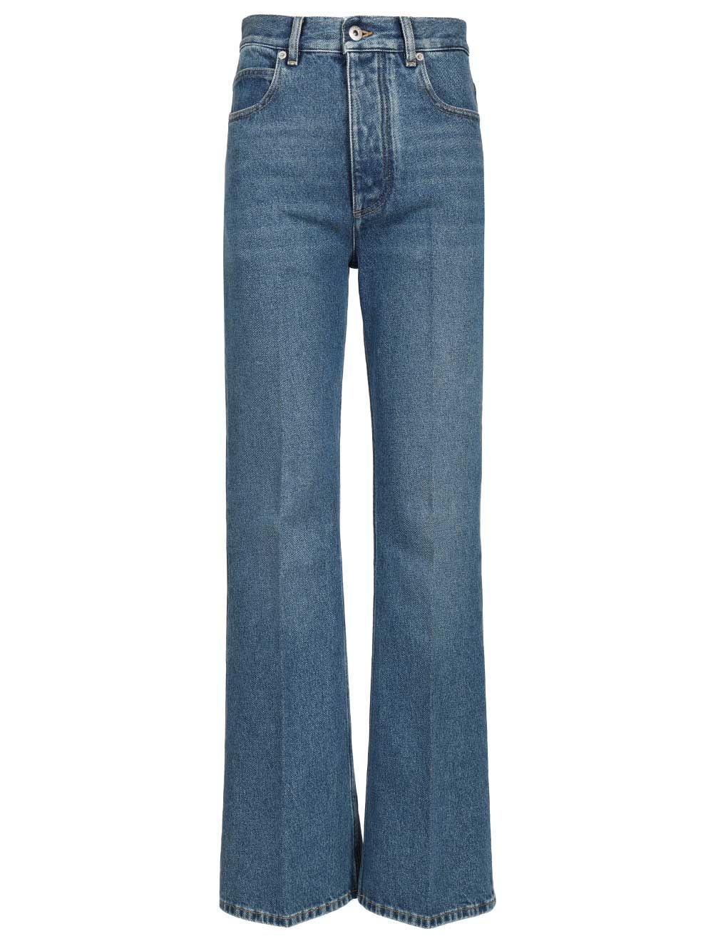 보테가베네타 Jeans straight in 데님 a vita alta con design a cinque tasche 864997V69P04300