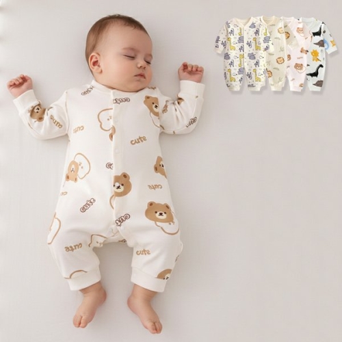 엠케이 사파리홈 남아여아 내의 실내 긴팔 우주복 206054