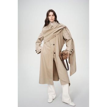 우먼 2IN1 디태처블 웨이스트코트 조끼 트렌치 코트 더 ITEM 베이지 2306136710 11233