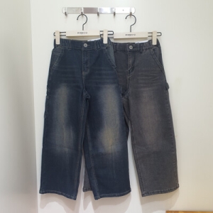 행텐주니어 오픈밴딩 카펜더 와이드 데님팬츠/14530-055-603-10 39413_14530-055-603-10_이미지