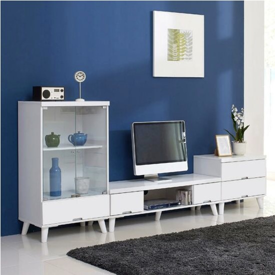 우아미가구 사나 유리 거실장세트 2400