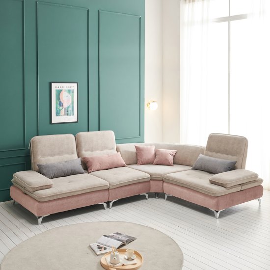 서광퍼니처 바이미 코너형 조야 패브릭 소파 5인용