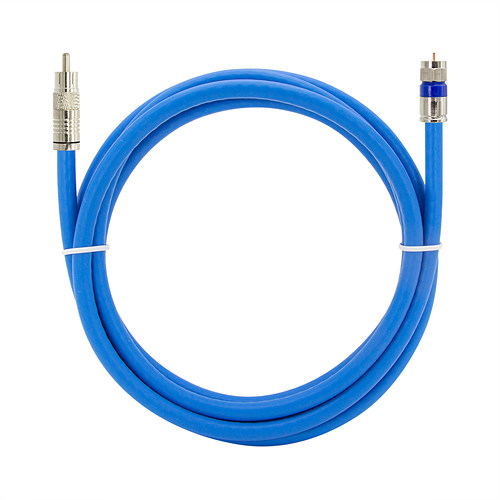 탑라인에이치디 솔탑 고급형 RCA TO RF 블루 TV 동축 케이블 (SOLTOP-791, 2m)_이미지