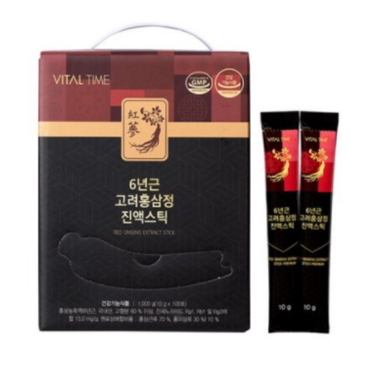 바이탈타임 6년근 고려홍삼정 진액스틱 10g 100포이미지입니다. 누르면 해당 게시물로 새창이동합니다.