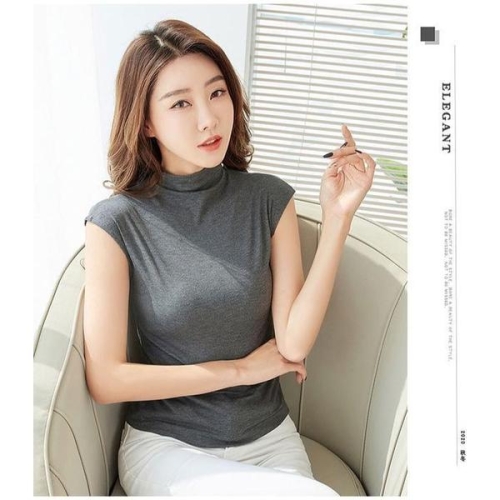 여성 민소매 반팔 터틀넥 목폴라 7컬러 M2XL 33375673A