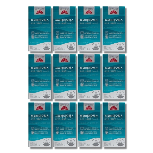고려은단 프로바이오틱스 유산균 스페셜핏 380mg 30캡슐 (12개)_이미지