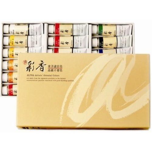 알파색채 채향 동양화물감 15ml (18색)_이미지
