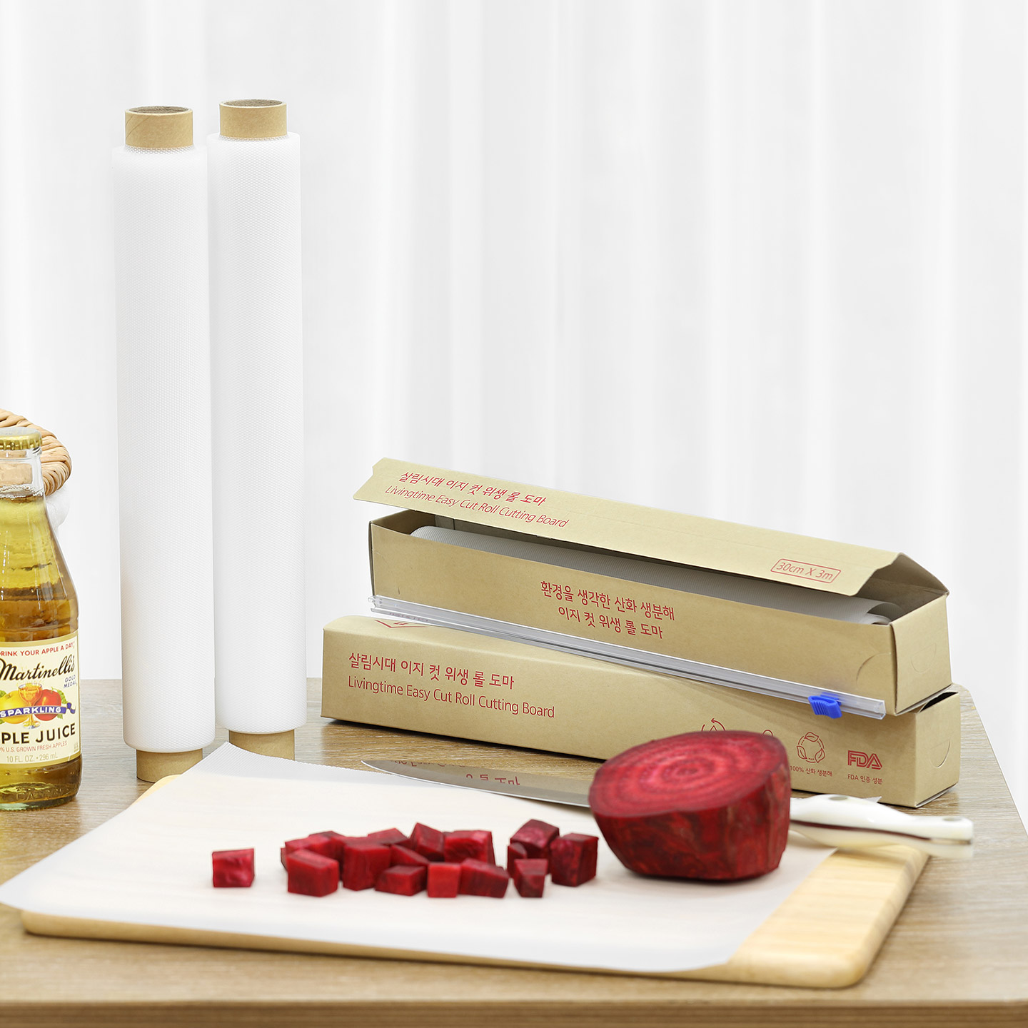 아이더블유컴퍼니 살림시대 이지컷 위생 롤 도마