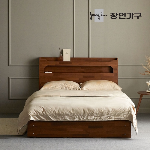 장인가구 메이비 수납 LED침대 S (폼독립스프링)_이미지