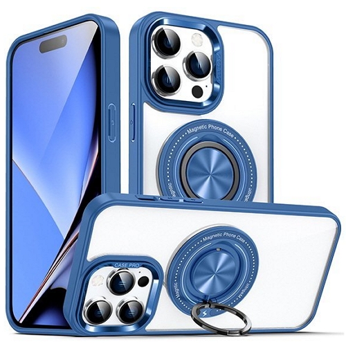 수나르 아이폰15 프로 맥세이프 핑거링 투명 하드 범퍼 케이스_이미지