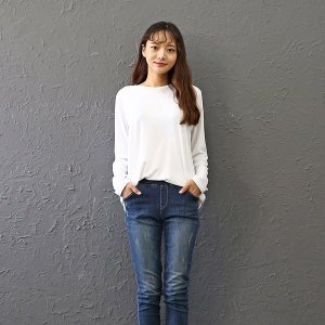  아이우먼 IWOMAN 라운드루즈데일리티 WWw075M211 빅사이즈