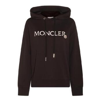 몽클레르 로고 자수 드로스트링 후드티 J10938G0001689A1K 999 T_이미지
