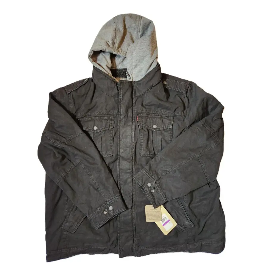 리바이스바디웨어 워시드 코튼 후드 밀리터리 재킷 남성 2XL 사이즈 블랙 5560264