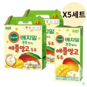 정식품 베지밀 과일이 꼭꼭 씹히는 애플망고 두유 190ml (160개)_이미지