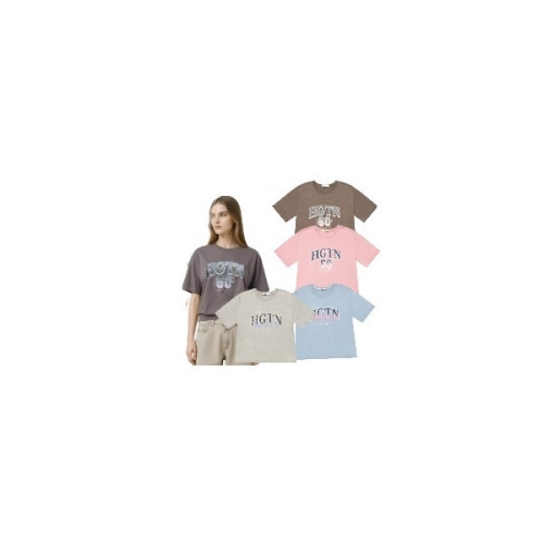 행텐 패플 여성피그먼트워싱시그니처반팔티셔츠10520-131-419-03AB