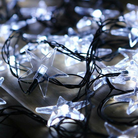 인크리코 LED 녹색선 별 트리전구 50구_이미지