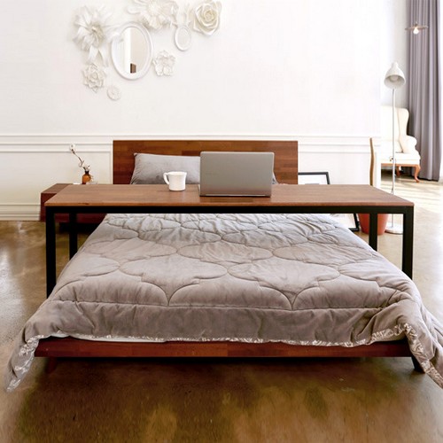 헤이미쉬홈 아뜰리에 멀바우 A 침대 SS (매트별도)_이미지