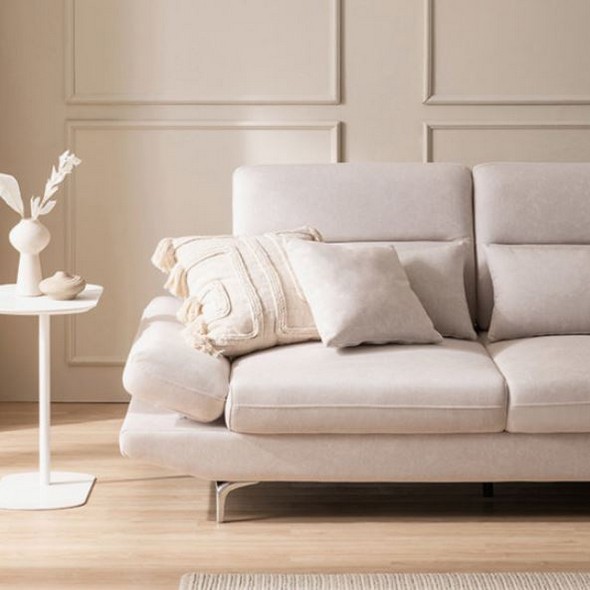 삼익가구 더퍼스트 스윙형 기능성 패브릭 소파 4인용 (스툴포함)_이미지