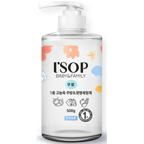 화야화학 아이솝 1종 고농축 주방 젖병세정제 무향 500g (1개)