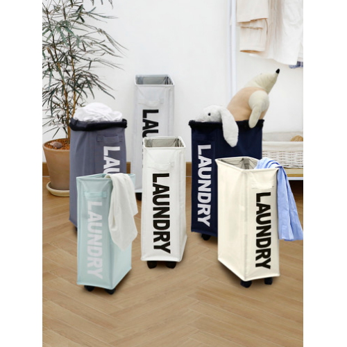 바네스데코 이동식 슬림 런드리 빨래바구니