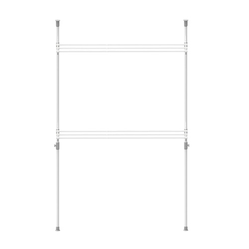 클린 폭조절 2단 베란다 빨래건조대