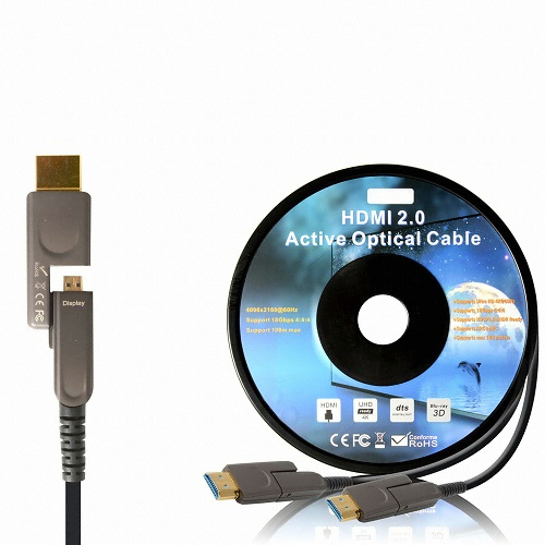 이지넷유비쿼터스 넥스트 HDMI 2.0a AOC 하이브리드 광 케이블 (20m)
