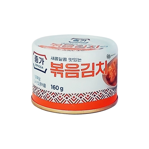 새콤달콤 맛있는 볶음김치캔 160g 36개 / 여행용 휴대용 김치통조림