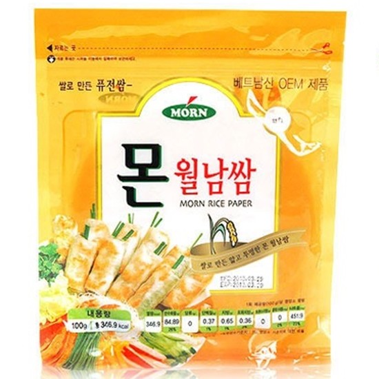 엠앤에프 몬(MORN) 월남쌈 16cm 원형 100g (1개)_이미지