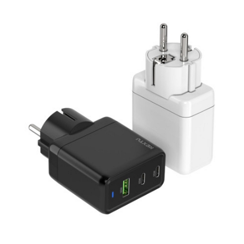 이지넷유비쿼터스 NEXTU PD PPS 65W 3포트 GaN 접지형 충전기 ZH-3U24T