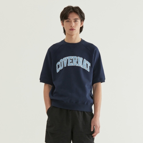 커버낫 아치 로고 스 하프 티셔츠 네이비 CO2602ST16NA_이미지