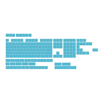 SPM PC 투명 실크인쇄 한영 <b>키캡</b> 165키 블루