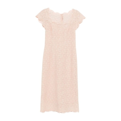 브이넥 레이스 스캘럽 원피스 D482Q34