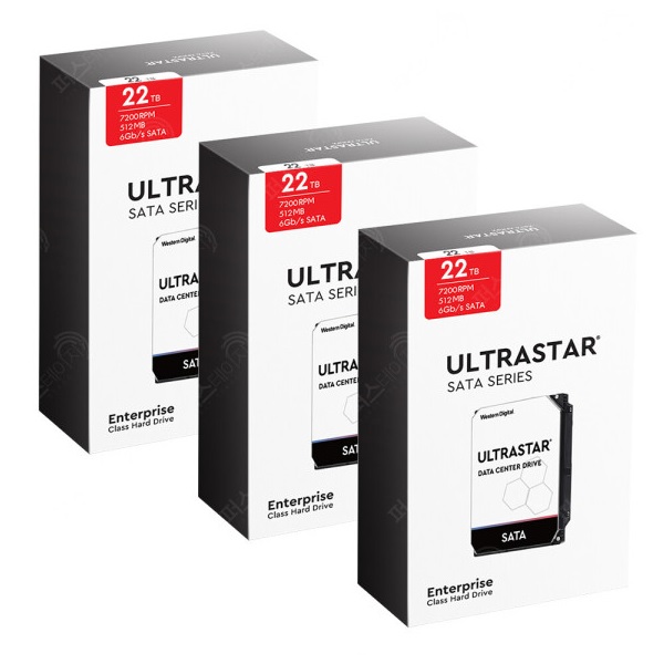 Western Digital Ultrastar DC HC570 박스 패키지 7200/512M WUH722222ALE6L4 (3x22TB)