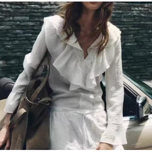 19Y10284 여자신상 긴팔셔츠 스타일리시 화이트 셔츠 9479241