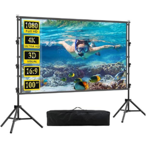 HUANYINGBJB 야외 스탠드 스크린 해외구매 (100인치)