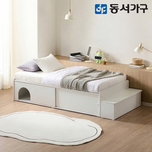 동서가구 뉴라보 A타입 수납 침대 SS+수납계단 [매트별도]