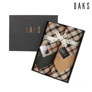 LF 닥스 기본체크 2매세트 손수건 D 5번